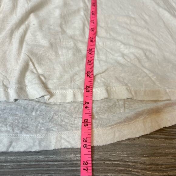 Free people Low Down Henley Top white sz M - Picture 6 of 9